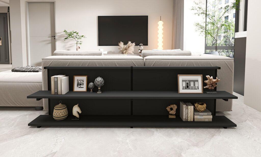 Маса Ханах Хоум Клуб Мела, 180x52x22 см, црна