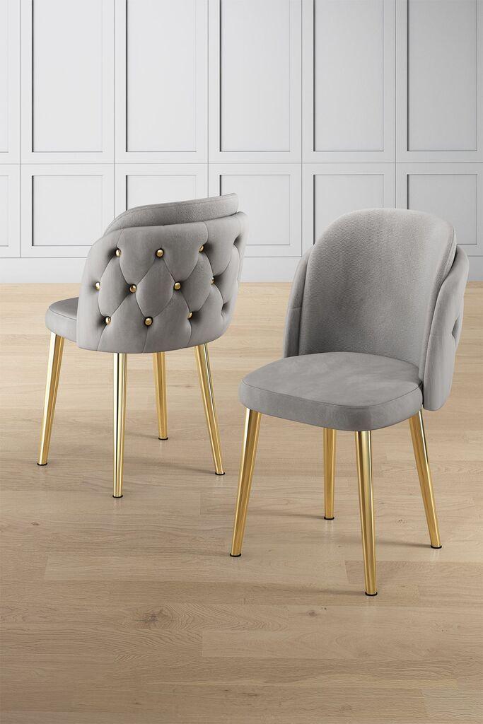 Комплет столчиња Hanah Home Axle, 85x59x98 см, 4 парчиња, светло сива боја