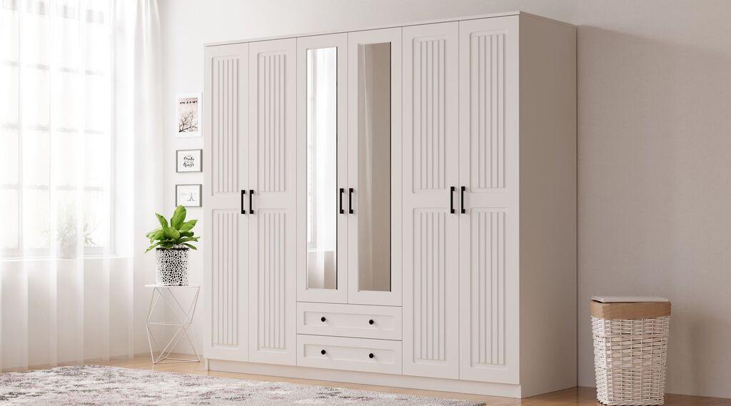 Гардеробер Hanah Home Rb-075, 210x184x52 см, бел