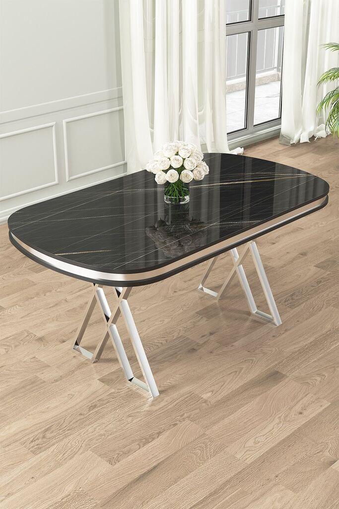 Трпезариска маса Hanah Home Zae, 168x76x90 см, хромирана