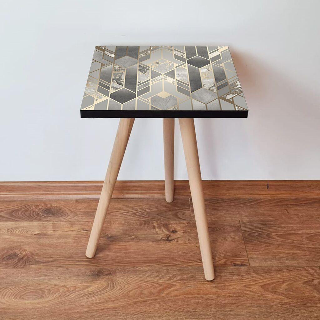 Маса Hanah Home Club Shp134, 35x42x35 см, сива