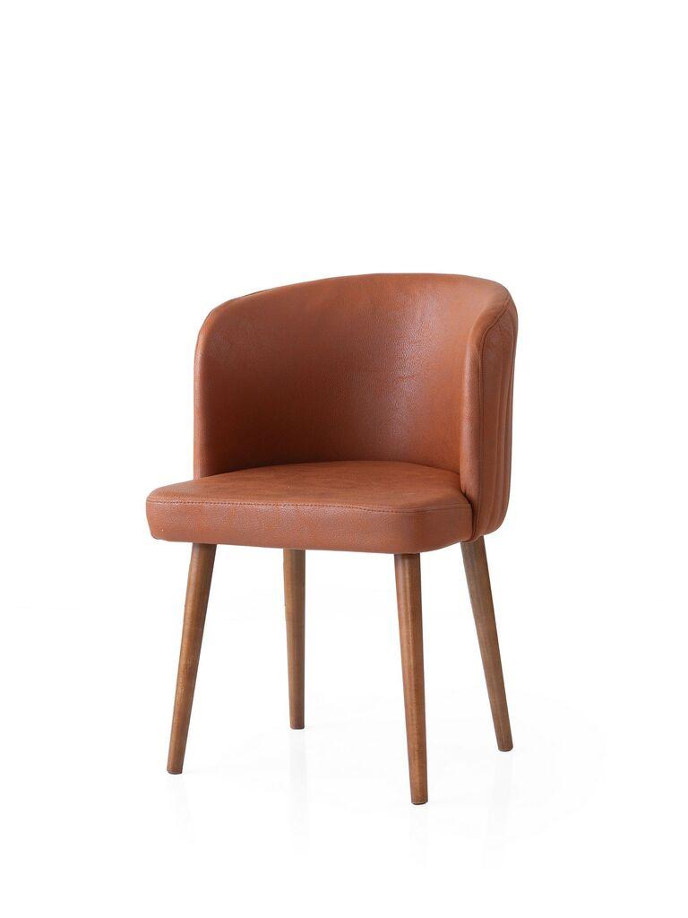 Комплет столчиња Hanah Home Zen-4234, 63x56x103,5 см, 2 парчиња, портокалова