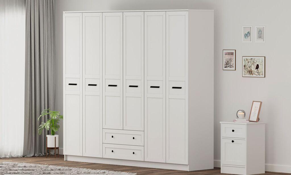 Гардеробер Hanah Home Rb-168-01-007, 210x210x52 см, бел