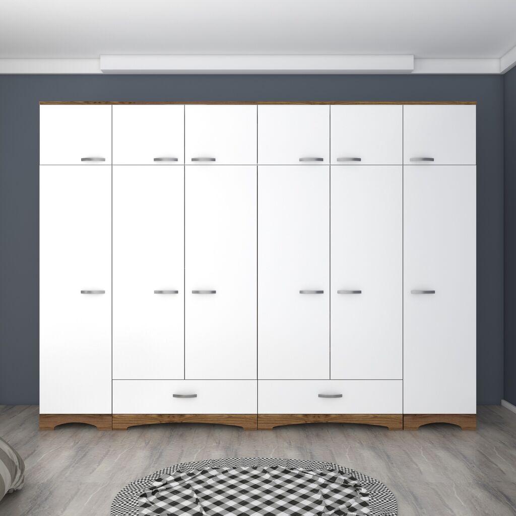 Гардеробер Hanah Home BA133 - 3907, 243x226x48,3 см, бела