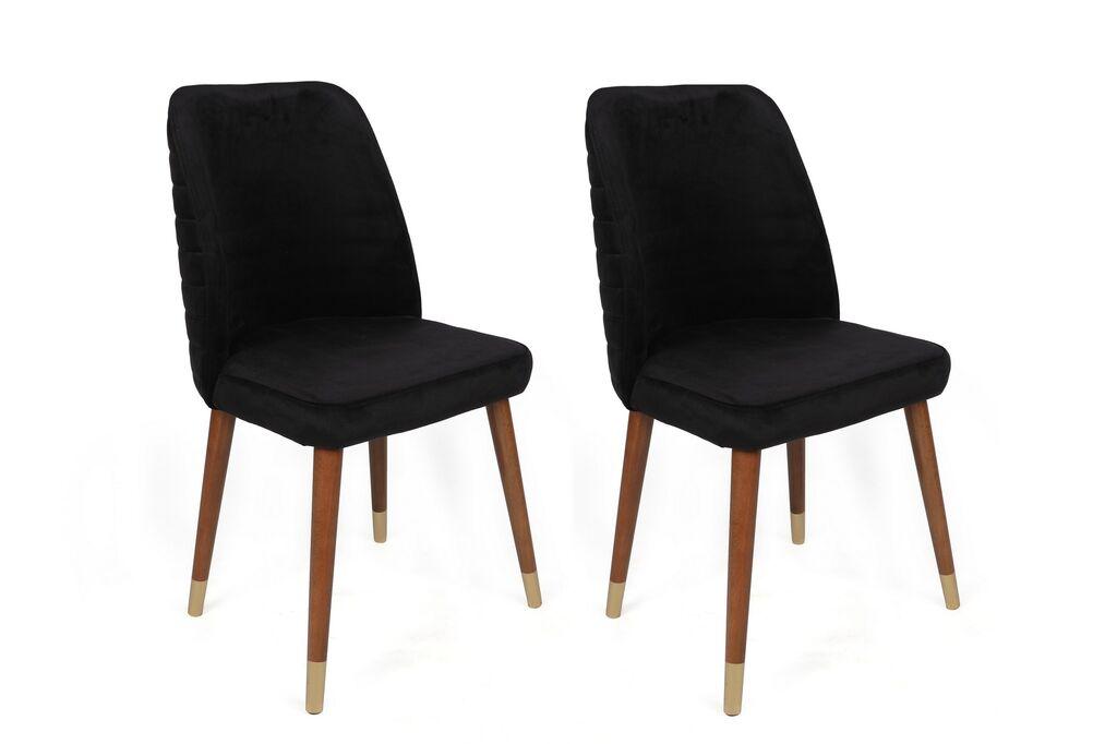 Комплет столчиња Hanah Home Hugo-381 V2, 62x75x51.5 см, 2 парчиња, темно сива