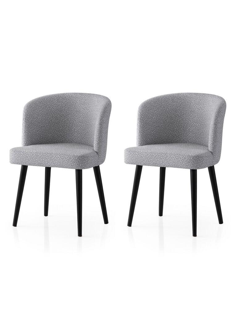 Комплет столчиња Hanah Home Soft-4115 V2, 63x56x103.5 см, 2 парчиња, светло сива