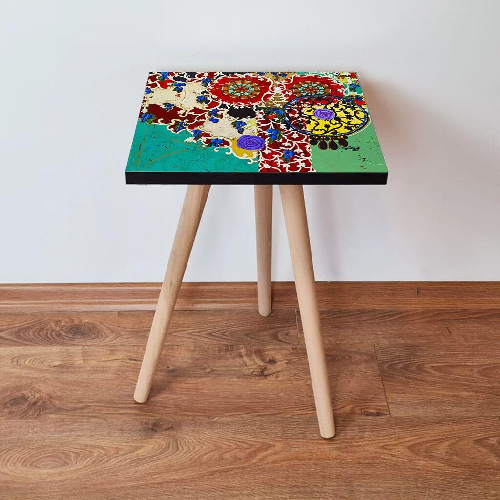 Маса Hanah Home Club Shp56, 35x42x35 см, шарена