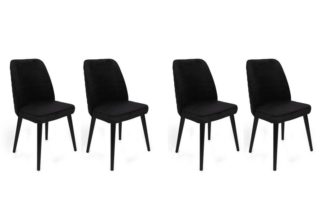 Комплет столчиња Hanah Home Tutku-306 V4, 75x62x102 см, 4 парчиња, крем