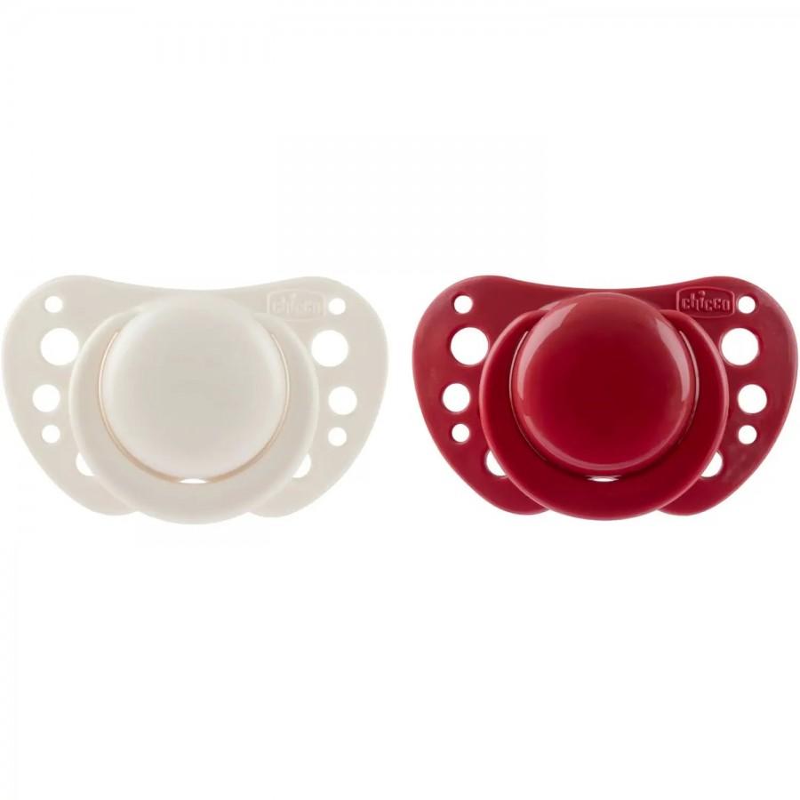CHICCO Цуцла Лажливка Силикон Air Црвена 6-16М 2Пар.