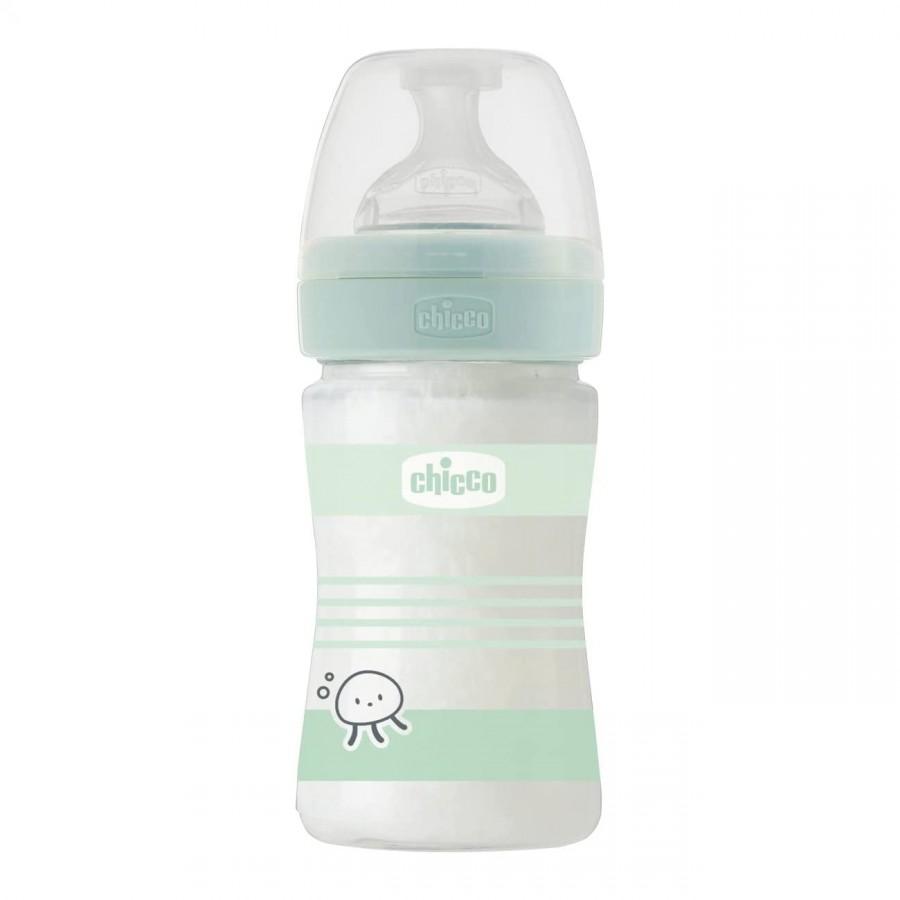 CHICCO Шише Well Being Стаклено Зелено Uni 150 Мл