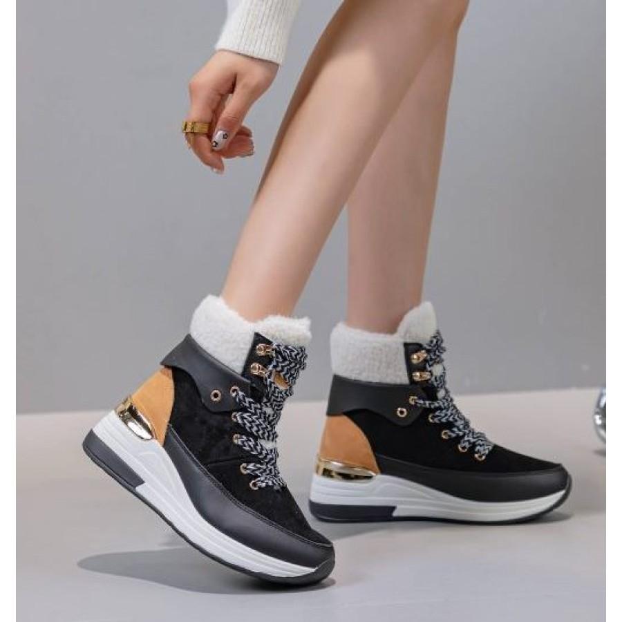 YES SHOES Женски чизми, црни