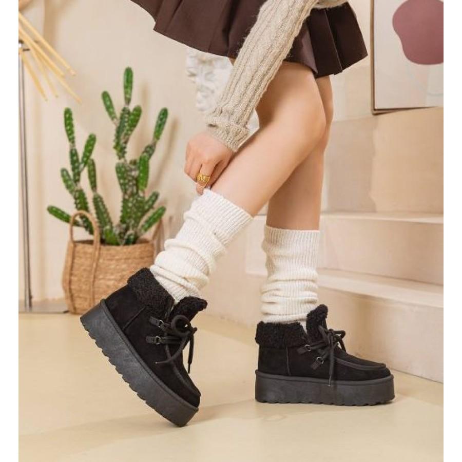 YES SHOES Женски чизми, црни