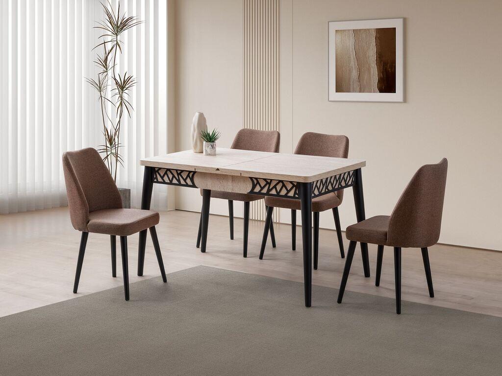 Трпезариска маса Hanah Home Split Mira 1224, 130x75x80 см, беж