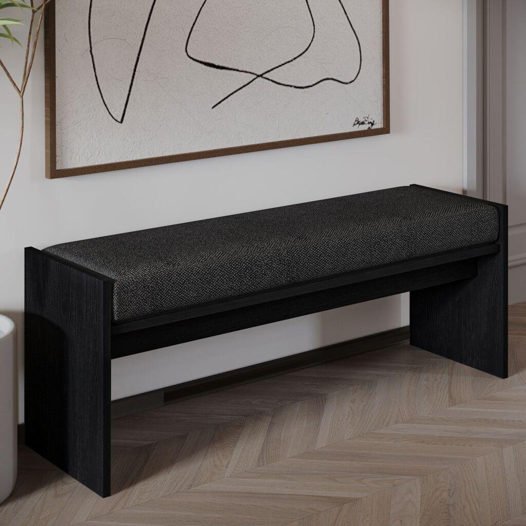Клупа Atelier del Sofa Pearl, 120x45x35 см, боја на орев