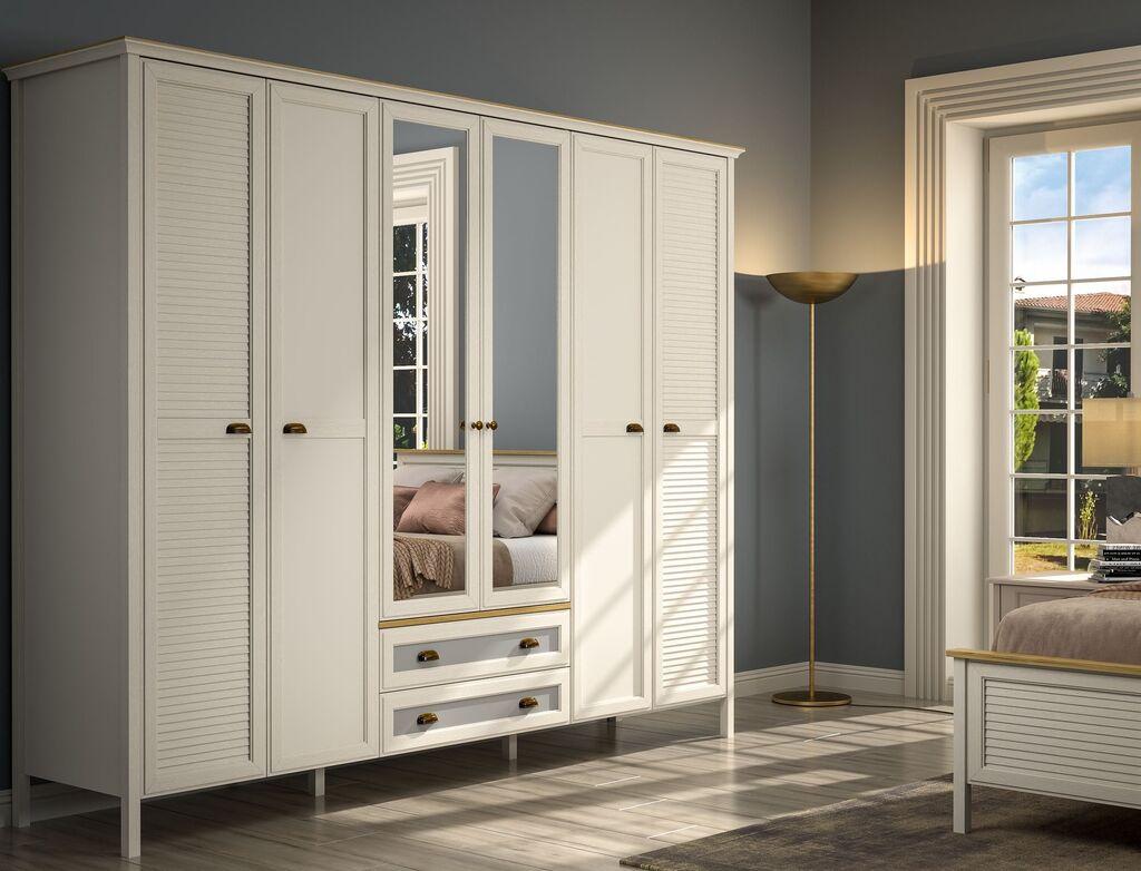 Гардеробер Hanah Home FRN-21007, 272,5x215,9x61,1 см, крем боја