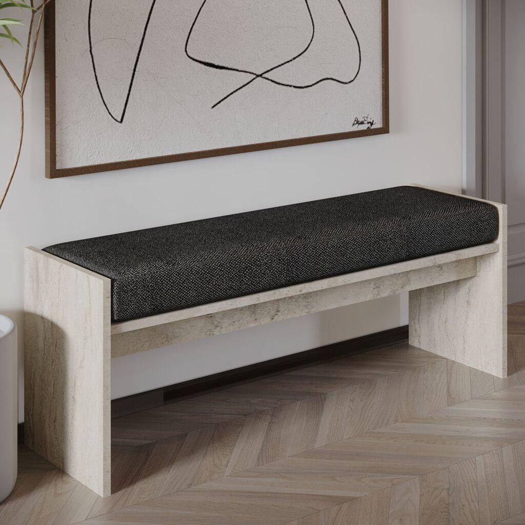 Клупа Atelier del Sofa Pearl, 120x45x35 см, боја на орев