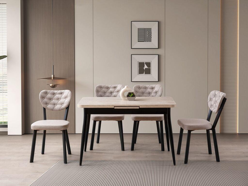 Трпезариска маса Hanah Home Split Ay 1186, 120x75x70 см, беж