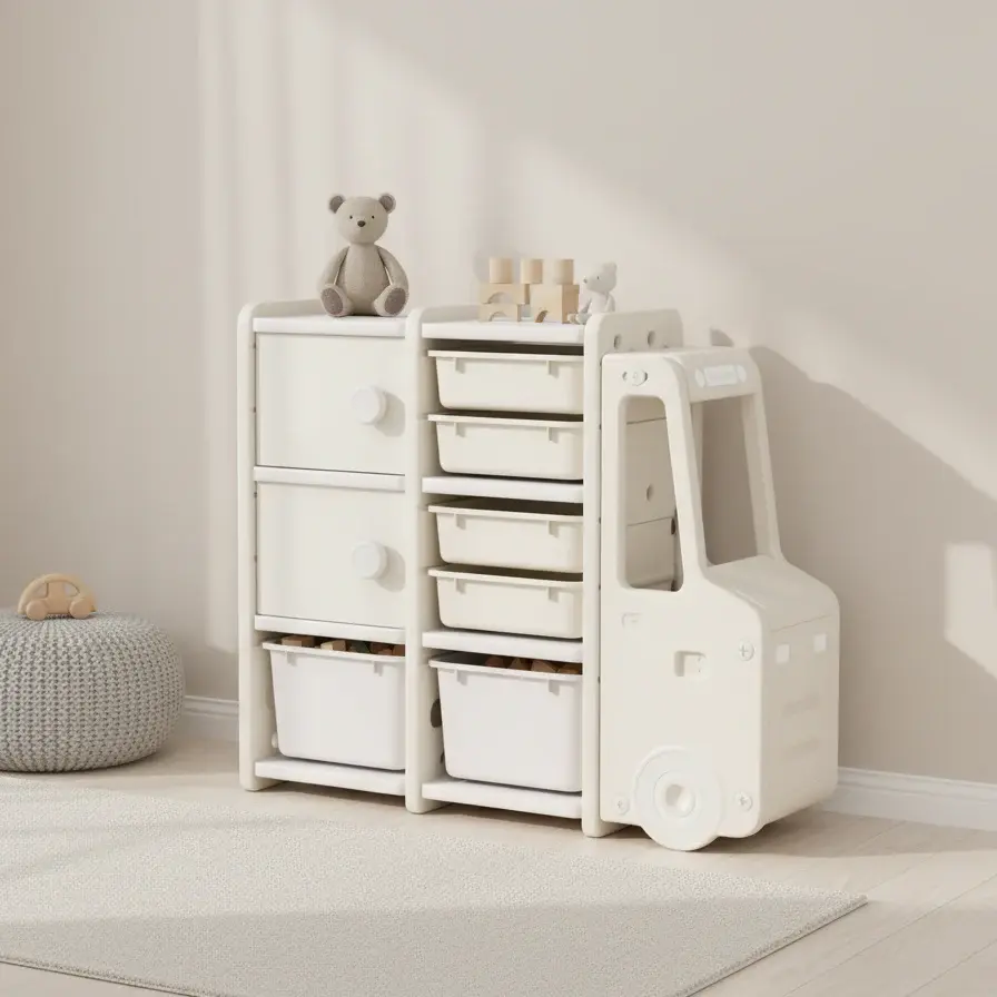 Car Storage Shelf - детска полица со кутии и фиоки