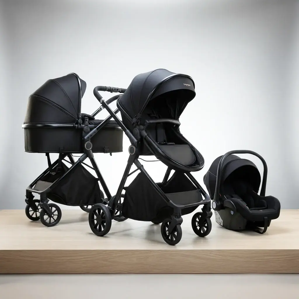 Мултифункционална бебешка количка 3-во-1 - со ротирачка конструкција