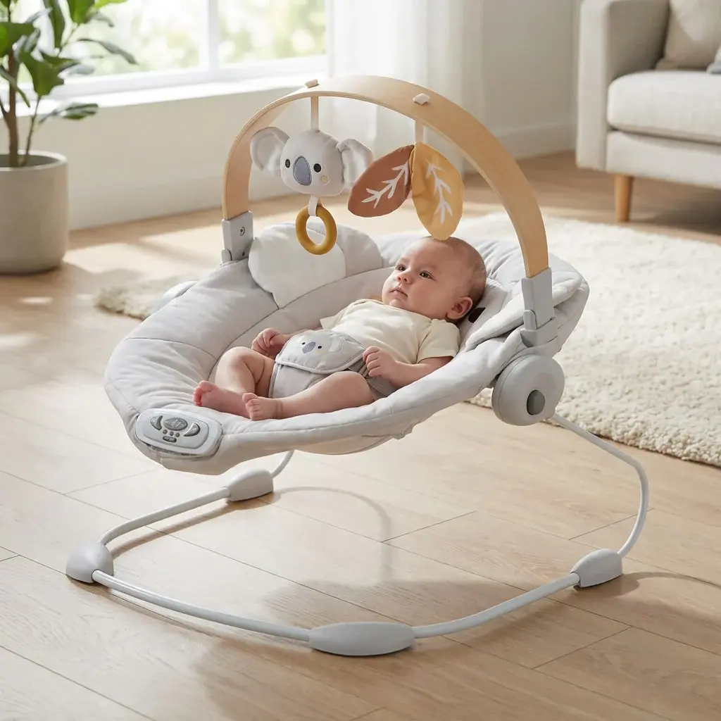 Релаксатор со музика и играчки за бебиња 0-9 месеци