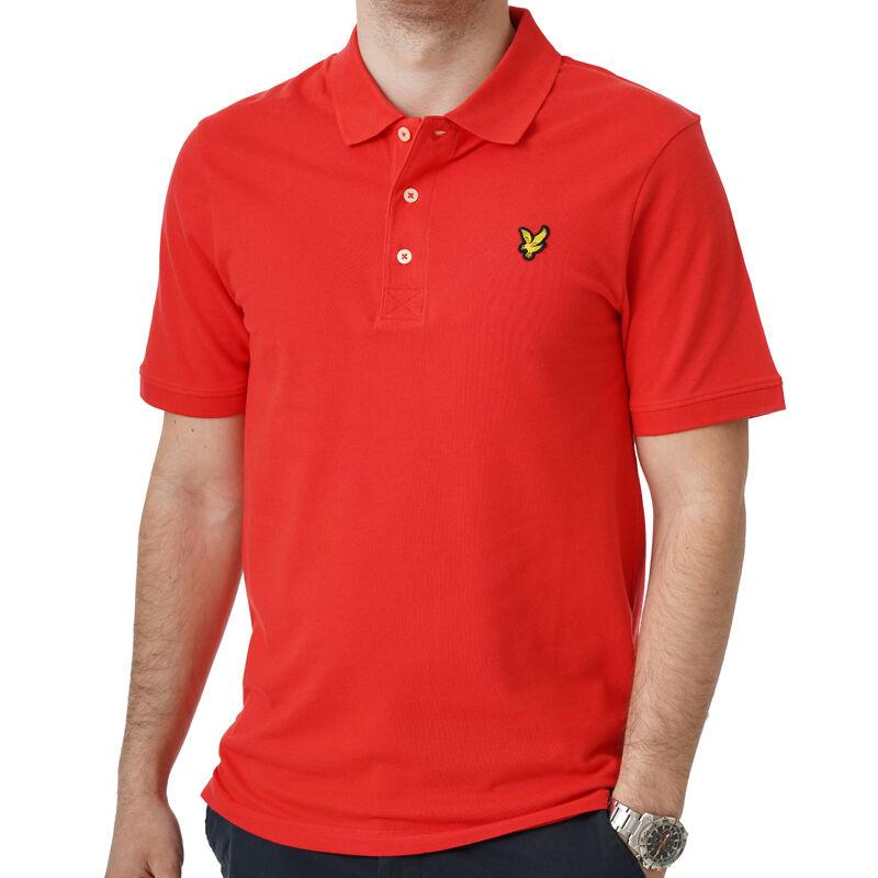 LYLE & SCOTT Машка Поло Маица Со Кратки Ракави, Црвена