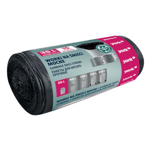 YORK Вреќи за ѓубре на врзување 35l,15/1