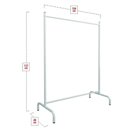 Метална Закачалка Доминик - Бела
