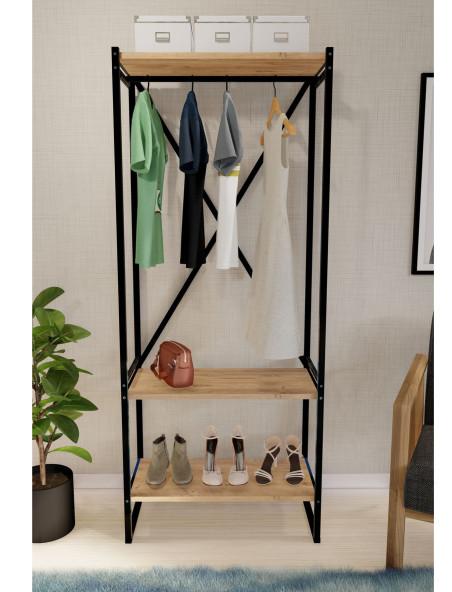 Закачалка / полица со метална конструкција OLIVIA