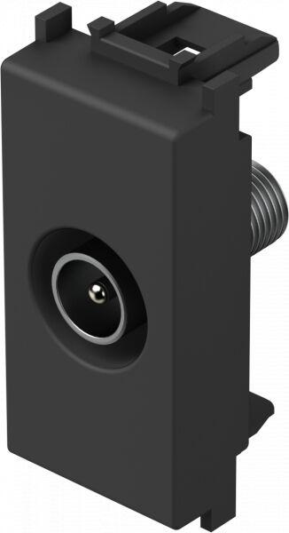 Tem Cates Приклучок антенски ТВ црна мат модул TEM KM10SB