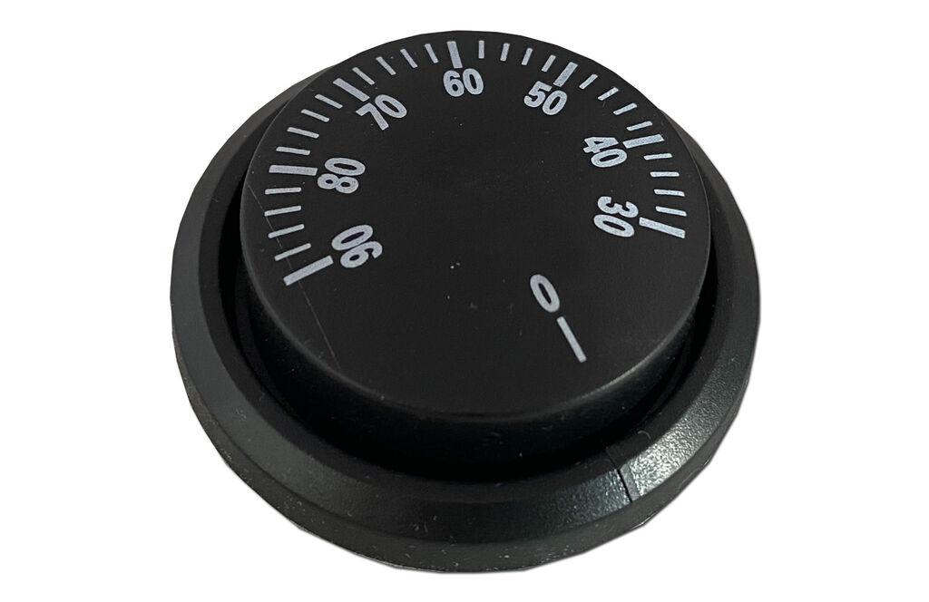 Alfa Electric Грифт за термостат 0–90°C, црно-бел со розета