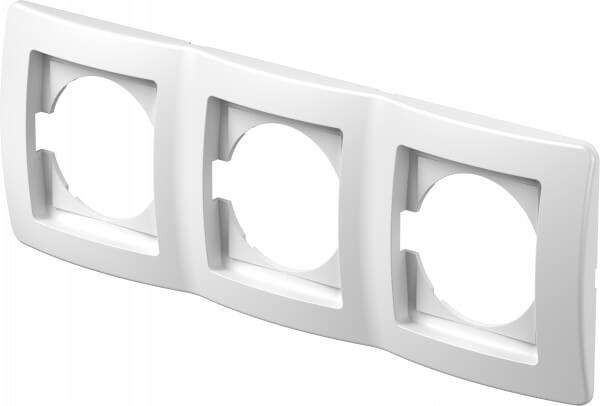 Tem Cates Рамка тројна хоризонтална економик бела TEM OE30PN