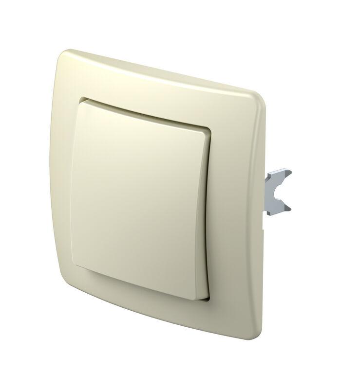 Tem Cates Прекинувач наизменичен беж економик со рамка TEM SE60IN