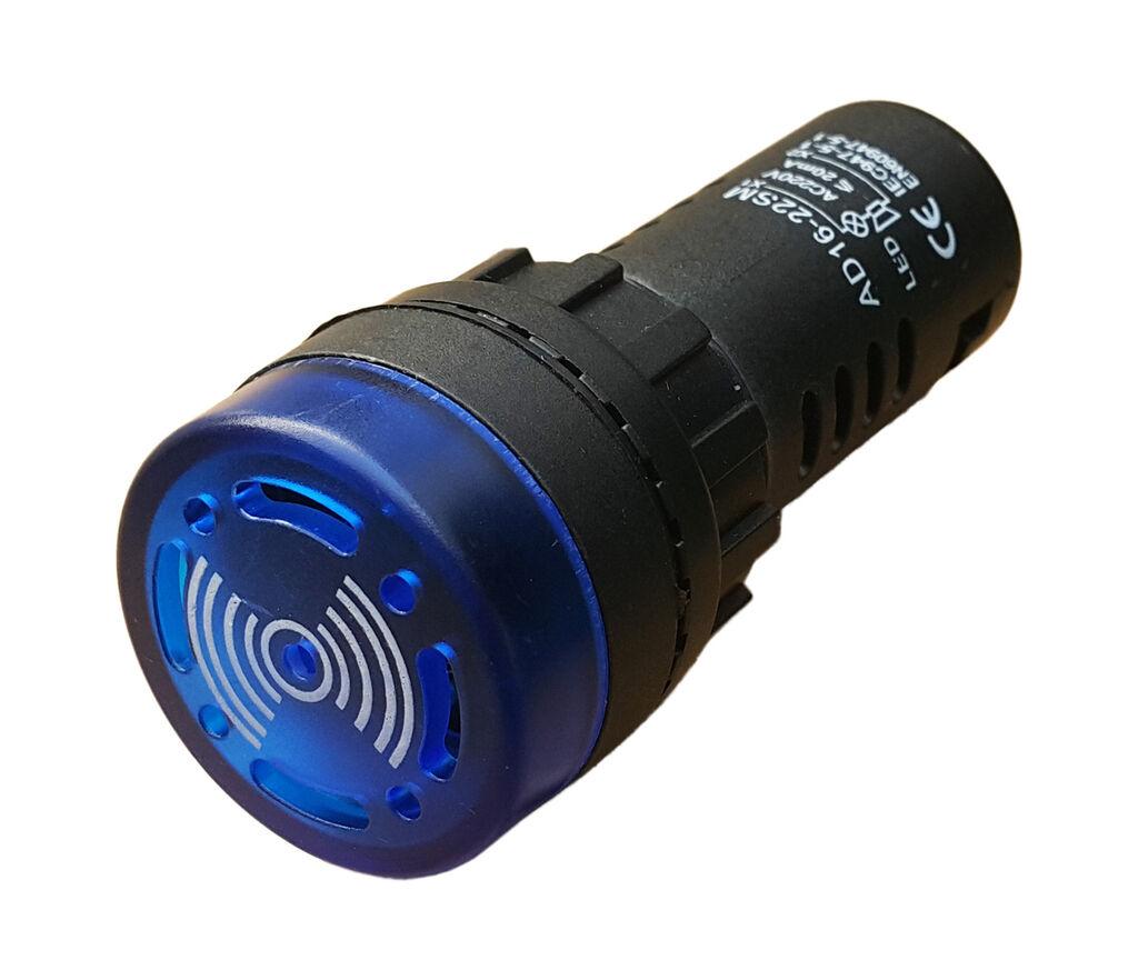 Alfa Electric Бузер 220V AC, сина боја Ø22mm AD16-22CM