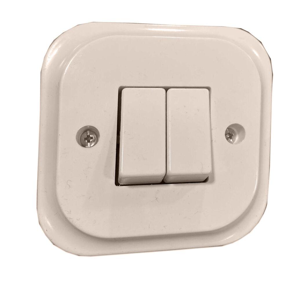 Alfa Electric ТЕМ сериски прекинувач бел 1102.41 беж боја