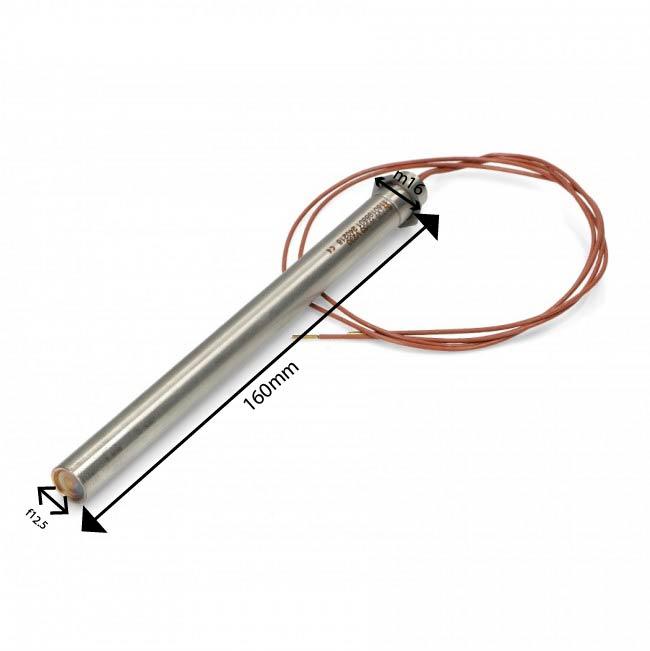 Alfa Electric Електричен грејач 350W Φ12.5, M16(3/8), L=160mm за пелети – Patron IT
