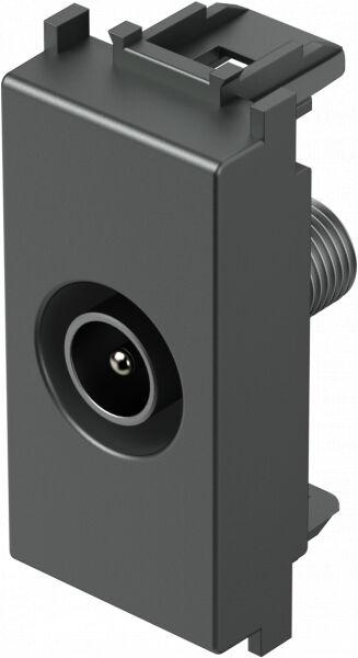 Tem Cates ТВ приклучница антрацит модул TEM KM10AT-P