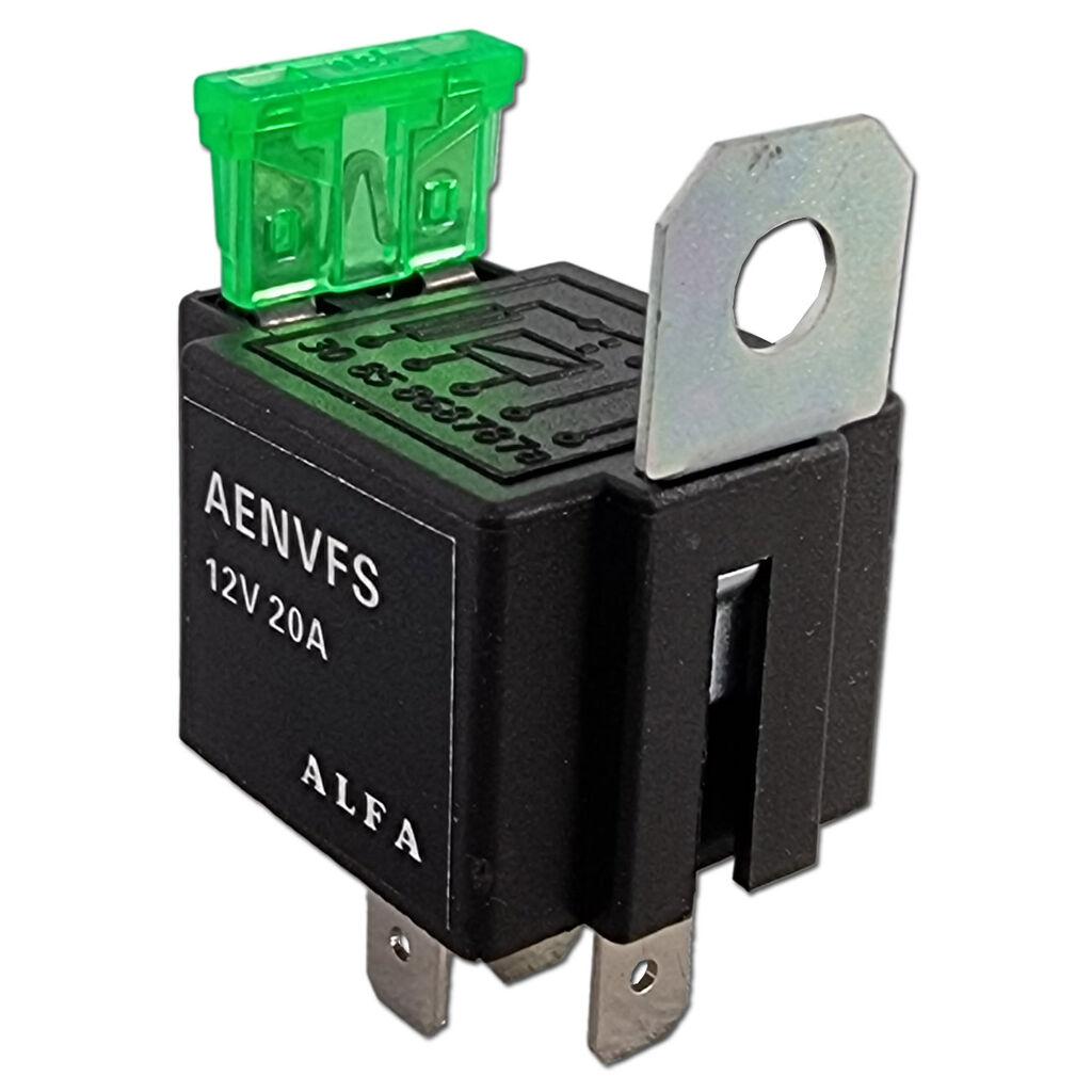 Alfa Electric Авто реле 12V 20A, 5-полно со осигурач AENVFS