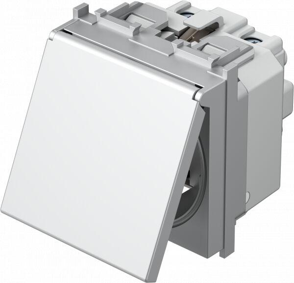 Tem Cates Приклучница II шуко сребрен капак модул VM11SS