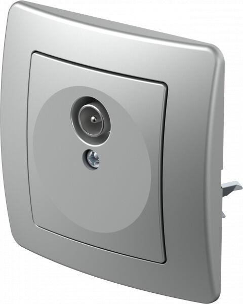 Tem Cates ТВ приклучница сребрена економик TEM KE10