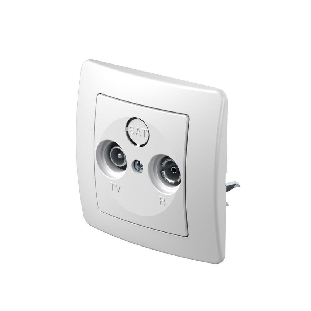 Tem Cates Приклучок антенски краен бел економик TEM 17465