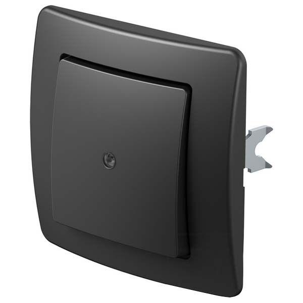 Tem Cates Прекинувач 16A црн со SS економик TEM SE10NBIN