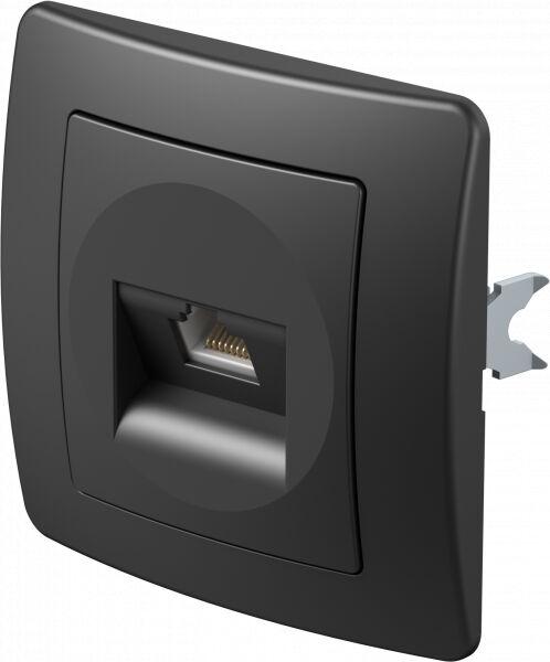 Tem Cates Приклучок компјутерски црн CAT5E RJ45 8/8 економик TEM KE37NB