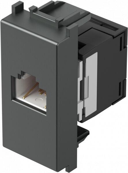 Tem Cates Приклучок компјутерски антрацит 1М CAT6 RJ45 8/8 модул KM39AT