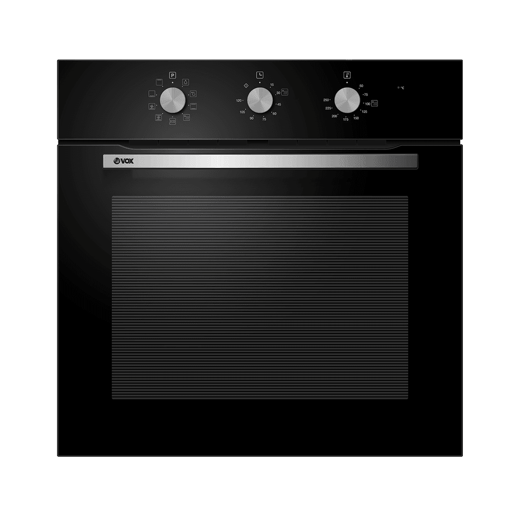 VOX Вграден сет SET3400B, Рерна, 70 л + Стаклено-керамичка чинија, 6000 W, Црна