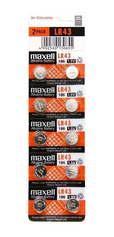 Maxell Батерија 1.5V LR43=183