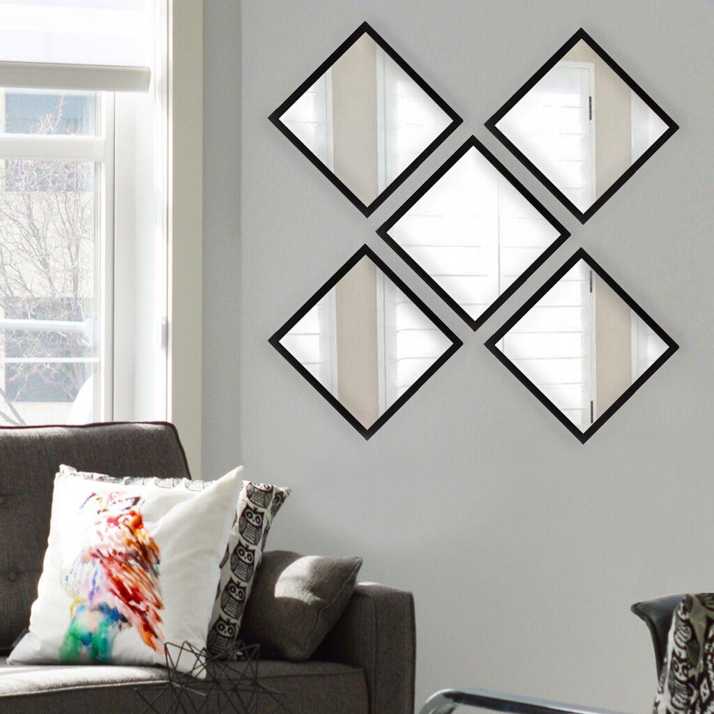 Комплет огледала Wallity SETAYNA_029, црни