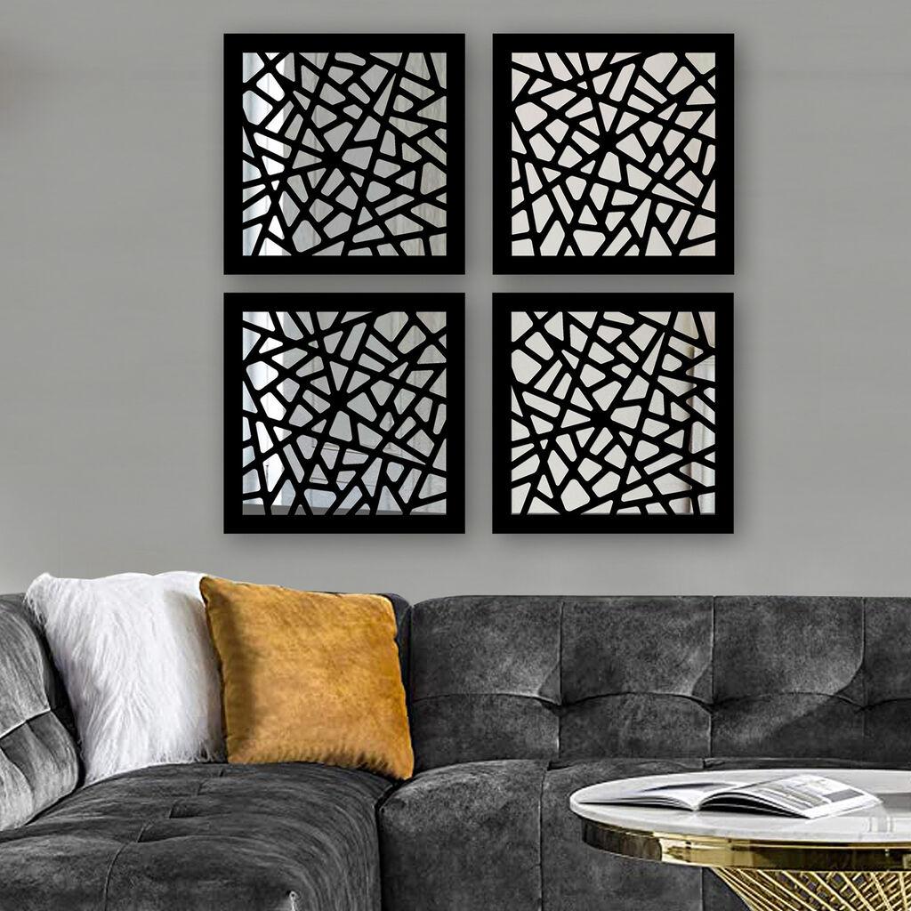 Комплет огледала Wallity SYH788848474, црни