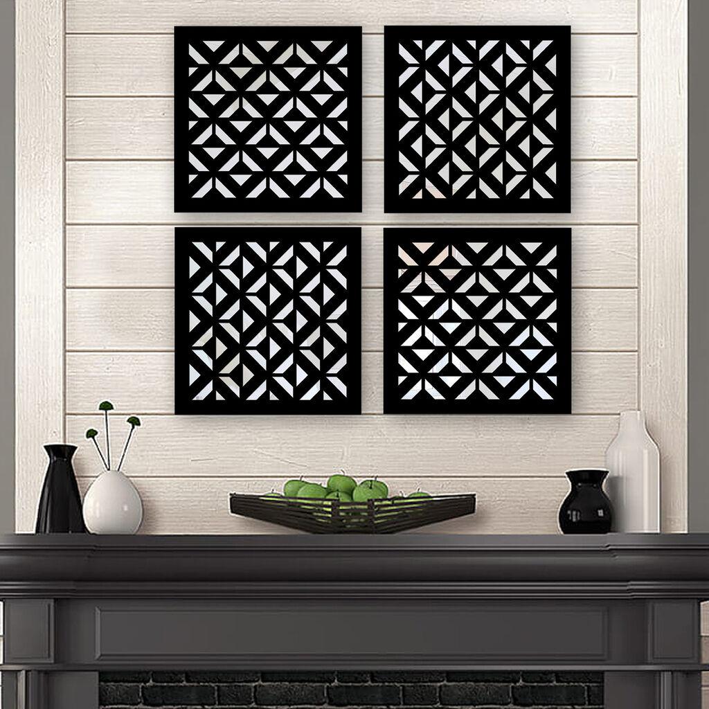 Комплет огледала Wallity SYH15088400394, црни