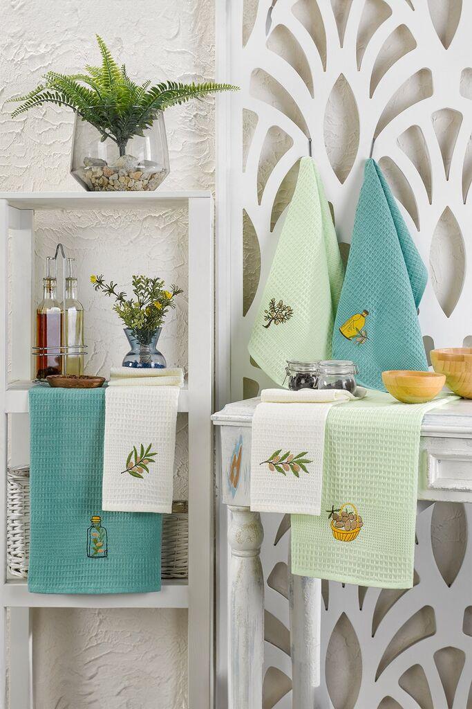 Комплет за кујнска крпа L'essentiel Maison Olive, 6 парчиња, Повеќебојна