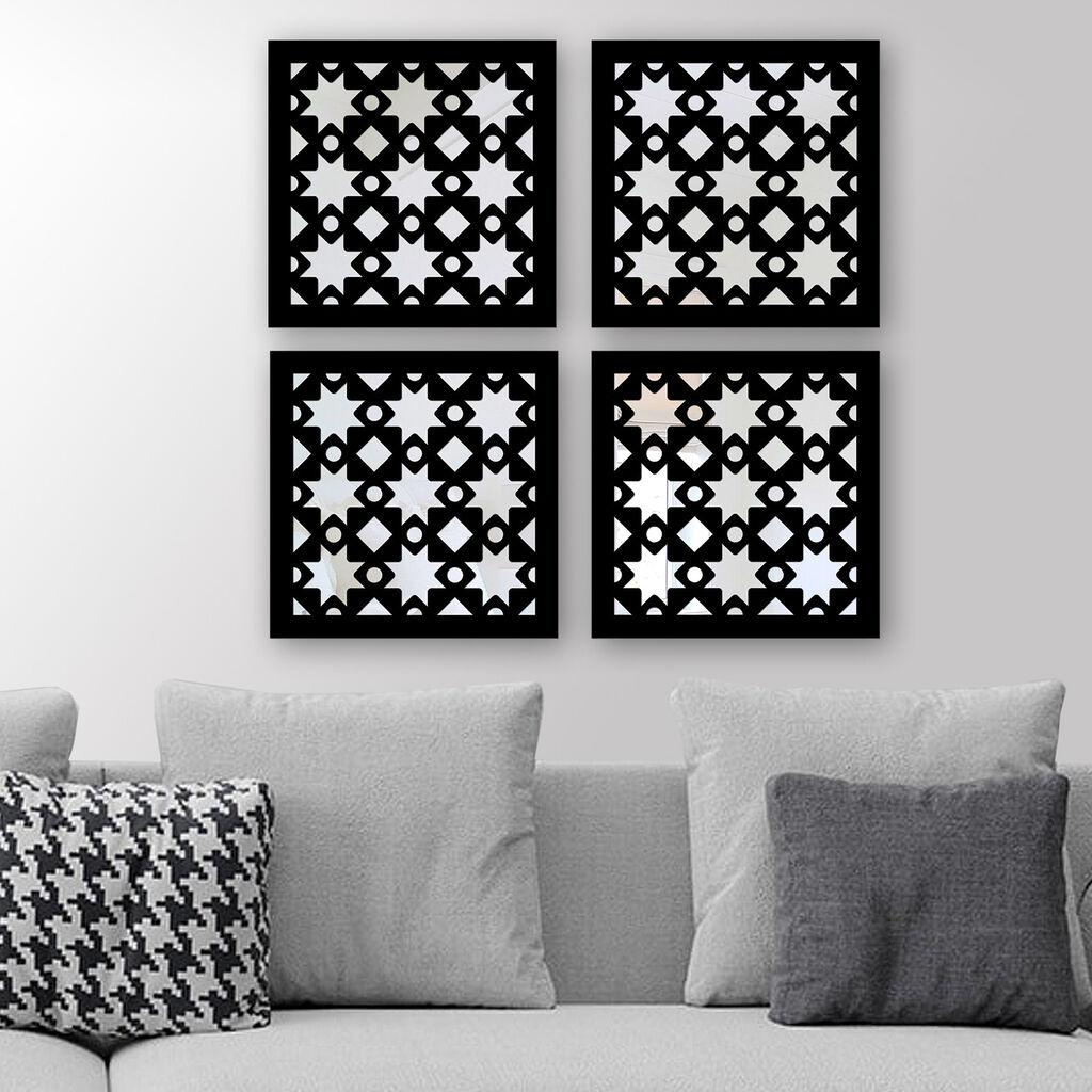 Комплет огледала Wallity SHY15088400392, црни